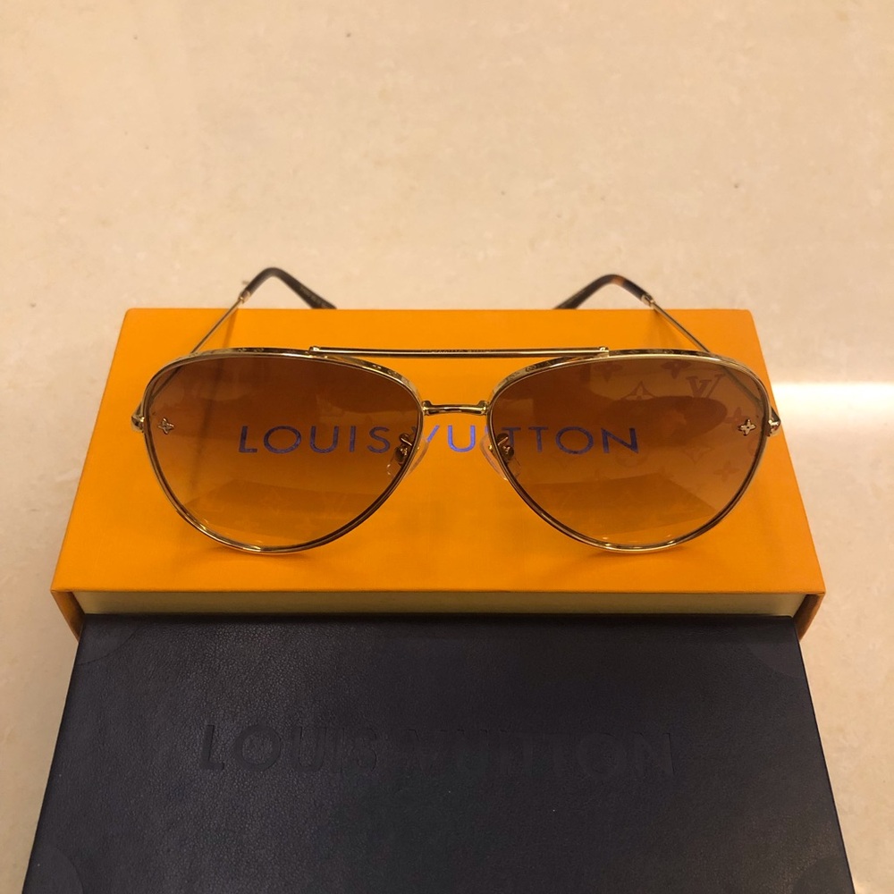 Louis Vuitton My Monogram Cat Eye Black Sunglasseswith Gold Accents W